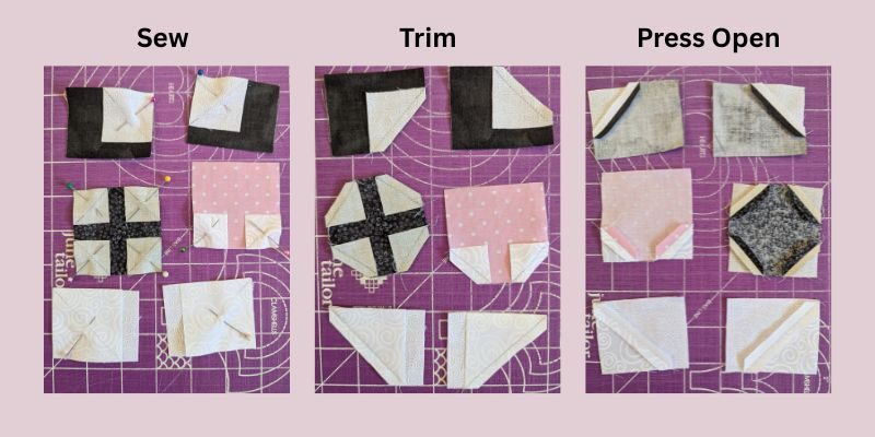 pressing seams open pressing seams open